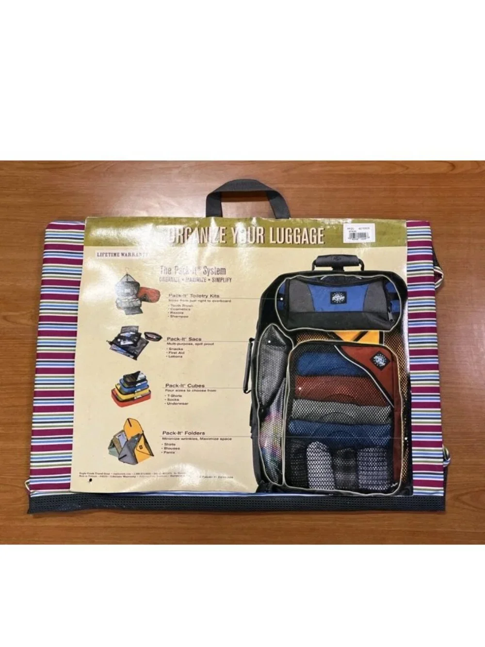 Eagle Creek Pack-It Folder 20 Large Striped Garment Organizer NWT